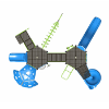 PS3-72338 - Mountain Explorer's Playground Structure - Quick Ship - Ages 5 to 12 yr - Top - Spring Storm