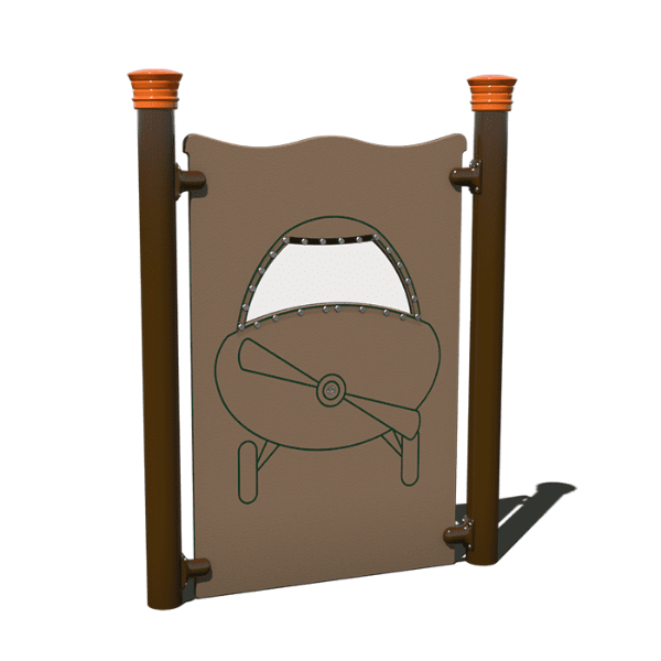 AFR0264XX - Airplane Freestanding Outdoor Play Panel  - Ages 2 to 12 yr - Front