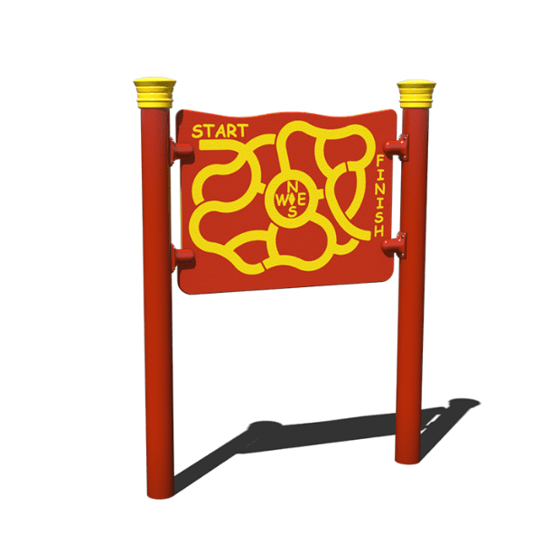 AFR0262XX - Half Maze Freesanding Playground Play Panel - Ages 2 to 12 yr