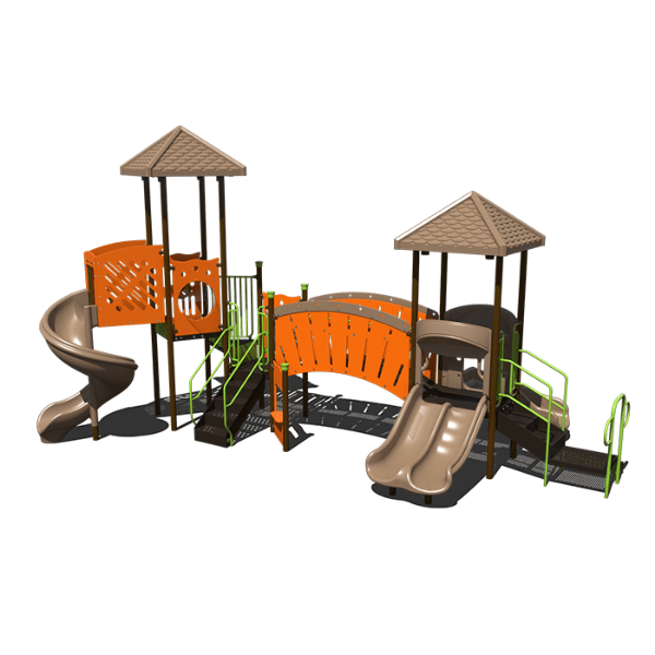 CW-0003 - Fun Zone Fortress Elementary School Playground Equipment - Ages 2 to 12 yr - Front