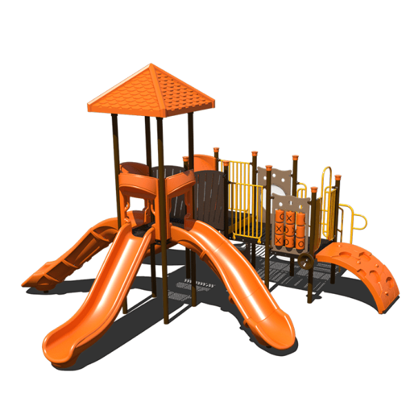 CW-0005 - Happy Harbor Outdoor Kids Play Equipment - Ages 2 to 12 yr - Front - Orange