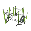 CW5-0089 - Super Square Playground Climbing Structure - Ages 5 to 12 yr - Back - Green