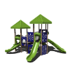 CW-0012 - Double Summit Playground Equipment - Ages 2 to 12 yr - Front