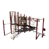 CW-0016 - Little Firefighter Trainer Commercial Grade Playground Set - Ages 5  to 12 yr - Back - Forest