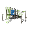 CW-0016 - Little Firefighter Trainer Commercial Grade Playground Set - Ages 5  to 12 yr - Back - Spring Storm