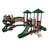 	CW-0019 - Curious Cat Castle Commercial Grade Playground Equipment - Ages 5 to 12 yr - Front - Forest