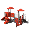 	CW-0020 - City Vibes Playground Commercial Grade Playground Equipment - Ages 5 to 12 yr - Red - Front