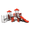 	CW-0020 - City Vibes Playground Commercial Grade Playground Equipment - Ages 5 to 12 yr - Red - Back