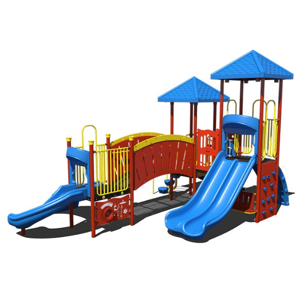 CW-0027 - Fun Fortress Elementary School Playground Equipment - Ages 2 to 12 yr - Front