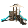 CW-0031 - Pinwheel Play Place Shaded Daycare Playground Structure - Ages 2  to 5 yr - Back