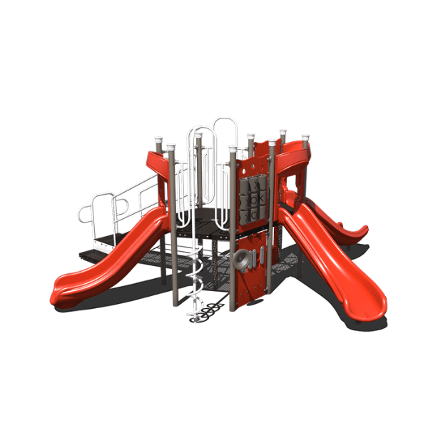 CW-0041 - Tri Slide Commercial Preschool Play Structure - Ages 2 to 5 yr - Front