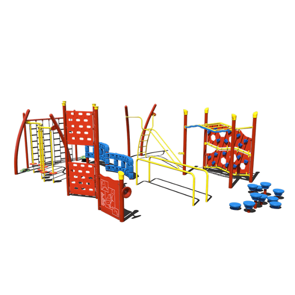 CW-0065 - Junior Ninja Climbing Playground Equipment  - Ages 5  to 12 yr  - Front