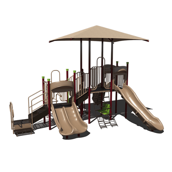 CW-0071 - Fun Base School Playground Structure - Ages 2 to 12 yr - Front