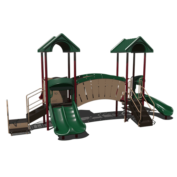 CW-0083 - Happy Meadow Park Daycare Playground Equipment - Ages 2 to 5 yr - Front -Forest