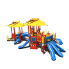 CW-0087 - Slide Safari Commercial Grade Playground Set - Ages 5 to 12 yr - Back - Circus