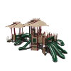 CW-0087 - Slide Safari Commercial Grade Playground Set - Ages 5 to 12 yr - Back - Forest