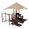 CW-0091 - Under and Over HOA Playground Equipment - Ages 2 to 12  yr - Back - Forest