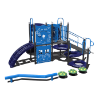 	CW-0092 - Space Station Preschool Play Structure - Ages 2 to 12 yr - Front - Deep Ocean