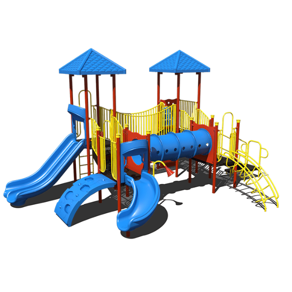 CW-0093 - Four Corner Commercial Grade Playground Equipment - Ages 2 to 12 yr - Front - Circus