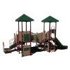 CW-0093 - Four Corner Commercial Grade Playground Equipment - Ages 2 to 12 yr - Back - Forest