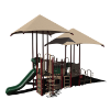 CW-0096 - Sky High Playset School Playground Equipment - Ages 2 to 12 yr - Forest - Back