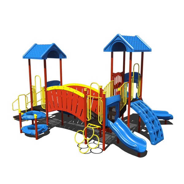 CW-0097 - Bridge to Fun Elementary School Playground Equipment - Ages 2 to 12  yr - Front - Circus