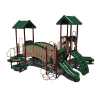 CW-0097 - Bridge to Fun Elementary School Playground Equipment - Ages 2 to 12  yr - Front - Forest
