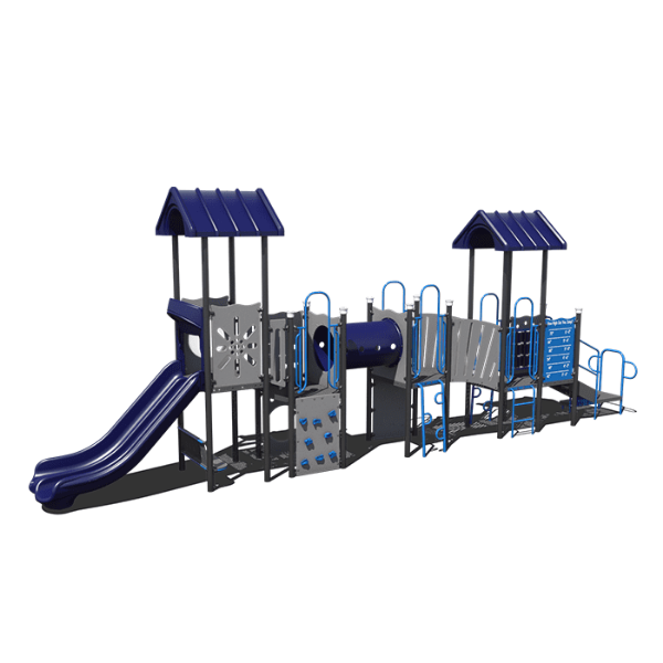 CW-0105 - Sneaky Leopard Commercial Grade Playground Equipment - Ages 2 to 12 yr - Front