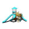 CW-0107 - Urban Heights Retreat Commercial Grade Playground Set - Ages 5 to 12 yr - Back - Orange