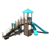 	CW-0107 - Urban Heights Retreat Commercial Grade Playground Set - Ages 5 to 12 yr - Front - Gray