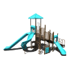 CW-0107 - Urban Heights Retreat Commercial Grade Playground Set - Ages 5 to 12 yr - Back - Gray