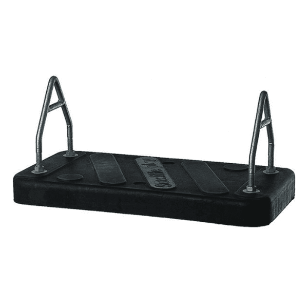 SRE-12A - Large Flat Playground Swing Seat With Ribbed Aluminum Inserts and A-Brackets  -  Ages 2 to 12 yr 