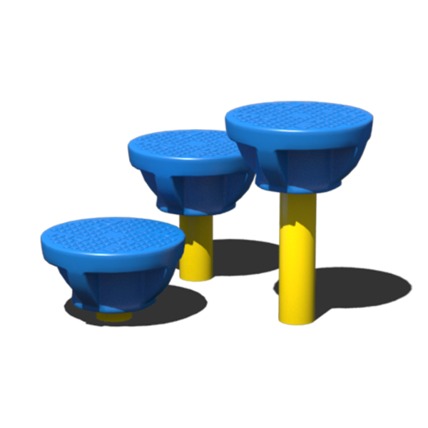 90021200XX - Lily Pad Walk Playground Stepping Stones - Three Pad - Ages 2 to 12 yr