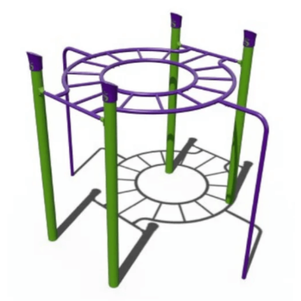 EFR0073XX - 360 Orbital Overhead Playground Free Standing Monkey Bars Ladder - Ages 5 to 12 yr