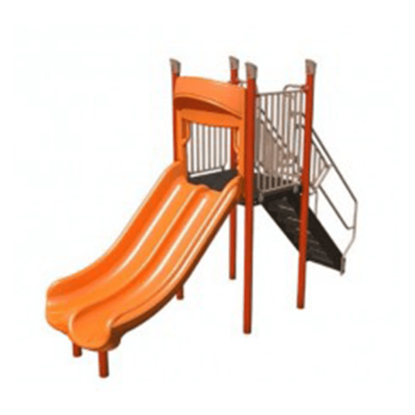 AFR0239XX - Double Straight Freestanding Slide with 6’ Deck Height - Ages 5 to 12 yr