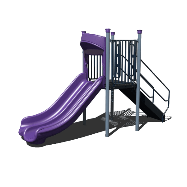 AFR0236XX - Double Straight Freestanding Slide with 3’ Deck Height - Ages 2 to 5 yr