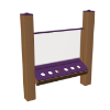 RECF0034XX - Recycled Plastic Outdoor Art Easel for Schools - Single Sided - Ages 2 to 12 yr 