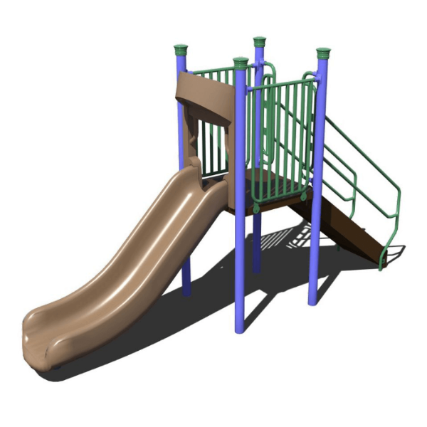 AFR0227XX -  Straight Single Freestanding Slide with 4’ Deck Height - Ages 5 to 12 yr
