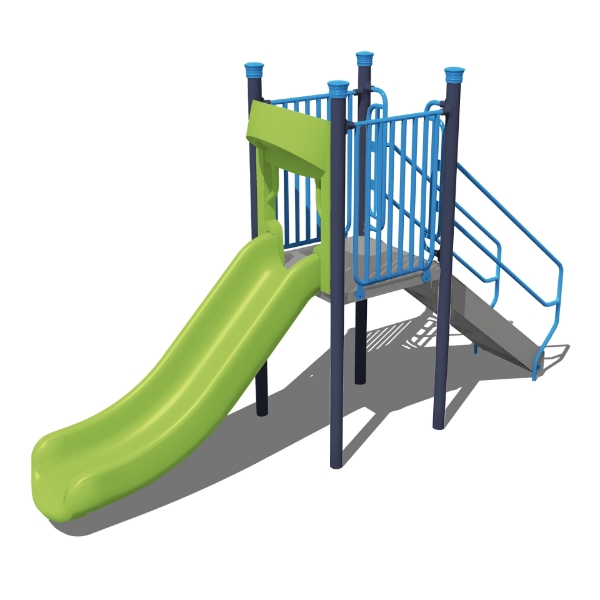 SRAFR0226XX - Straight Single Freestanding Slide with 3’ Deck Height - Ages 2 to 5 yr
