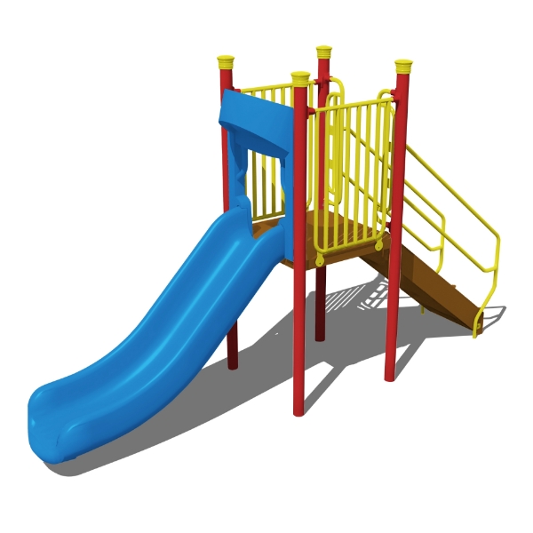 AFR0229XX - Straight Single Freestanding Slide with 6’ Deck Height - Ages 5 to 12 yr 
