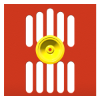 	Activity Panel - Spinning Wheel W/ Cutouts - Yellow on Red