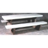 Picture of Concrete Rectangular Picnic Table, Heavy Duty Walk Thru 84 In. Concrete, Commercial