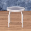 St. Maarten II Straight Acrylic Round Side Table - Lifestyle