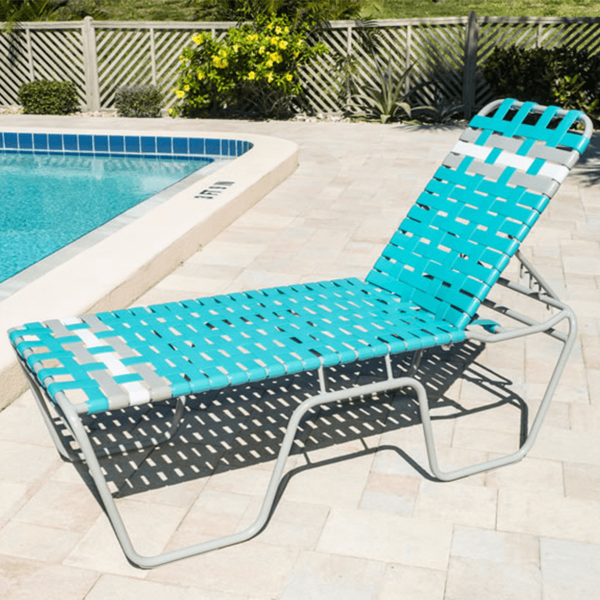 200B - St. Maarten II 20 Inch Senior Crossweave Vinyl Chaise Lounge