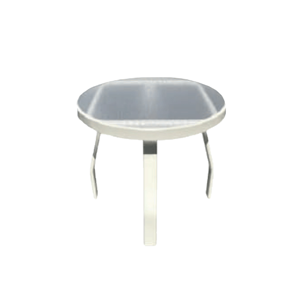 AW24-2 - Waterfront Angled Acrylic Round Patio Side Table