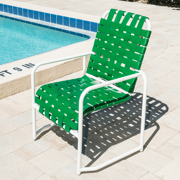 C55B - St. Maarten II Crossweave Vinyl Dining Sled Base Chair