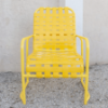 C55B - St. Maarten II Crossweave Vinyl Dining Sled Base Chair - Front