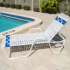 C145B - St. Maarten II 14 Inch Standard Crossweave Vinyl Chaise Lounge - Lifestyle