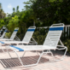 C160 - St. Maarten II 16 Inch Elevated Vinyl Chaise Lounge - Lifestyle