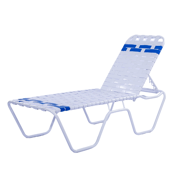 C160B - St. Maarten II 16 Inch Elevated Crossweave Vinyl Chaise Lounge
